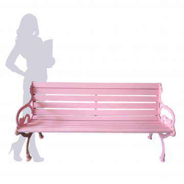 Pink Wooden Bench