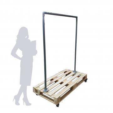 Upcycled Wooden Pallet Clothing Rack