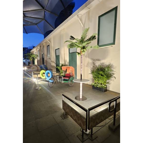 Coconut Tree Bartop High Table ( SG Heritage Kampong Village , Summer , Sunset / Beach Party / Seaside , Tropical Island )