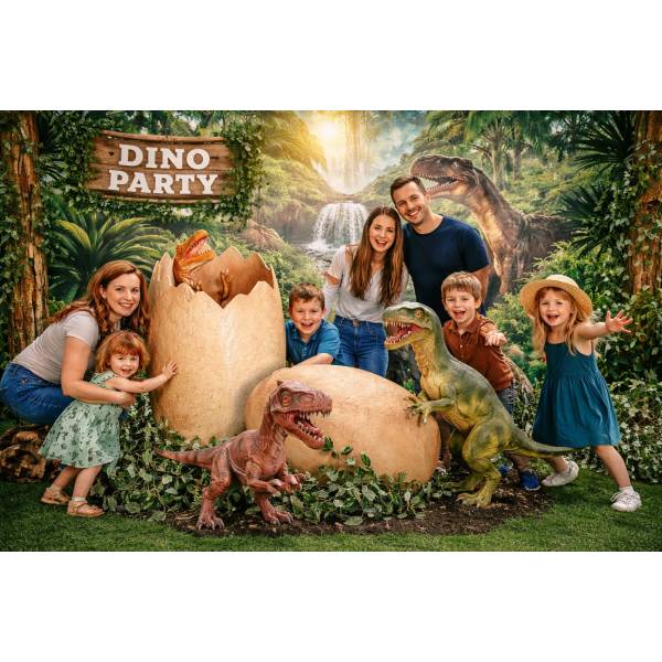 Dino Full Whole / Hatching Eggs with Baby Dinosaur Options / Set ( Beige , Green Dino , Velociraptor , Trex, Jurassic , Prehistoric Age / Giant Egg )