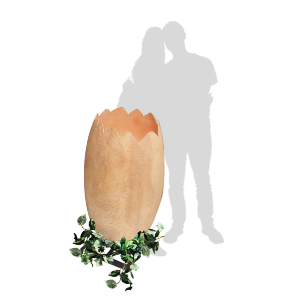 Dino Full Whole / Hatching Eggs with Baby Dinosaur Options / Set ( Beige , Green Dino , Velociraptor , Trex, Jurassic , Prehistoric Age / Giant Egg )