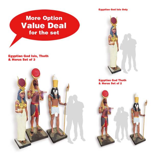 Egyptian God Sculpture Horus, Thoth & Isis Options/ Sets ( Egypt, Ancient Civilisation, 3D Statue, Halloween, Mummy Theme )