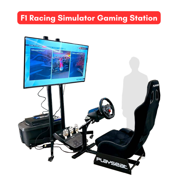 F1 Racing Simulator Gaming Station ( Video Game / Kids / Party )