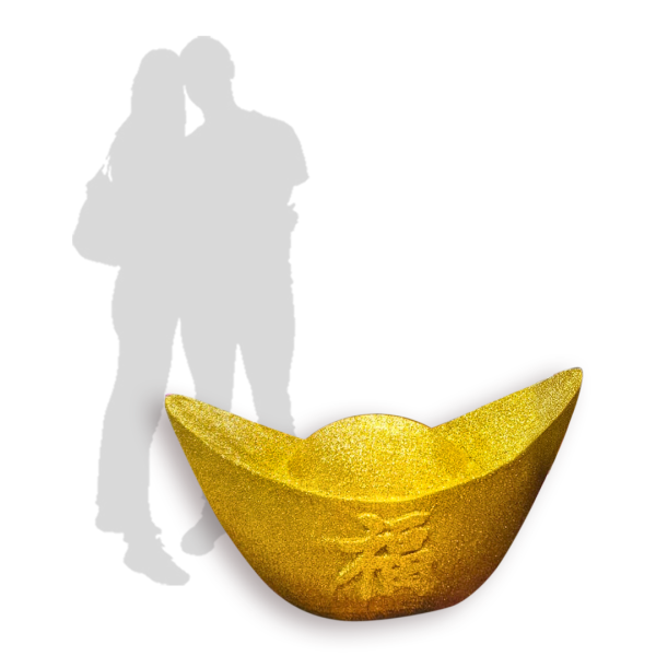 Giant Gold Ingot (SG Heritage, Oriental Photo Op , Huge, Large, Oversized, Larger than Life / Old / Retro , CNY, Chinese New Year)
