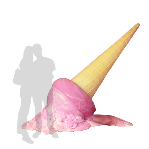 Giant Melting Ice Cream Cone (Giant Colourful Candy , Sweet , Larger than Life, Big , Food/Dessert, Alice in Wonderland, Photo Op, Summer )