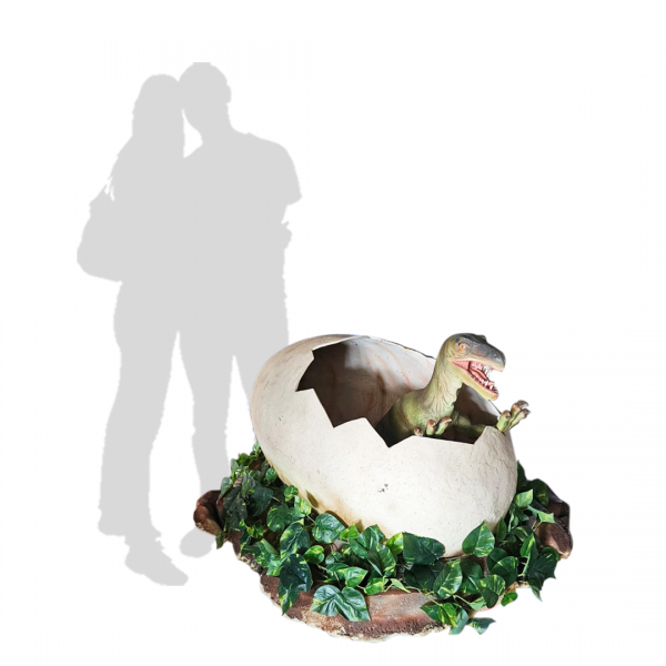 Hatching Dino Eggs with Baby Dinosaur Options / Set ( Beige , Green Dino , Velociraptor , Trex, Jurassic , Prehistoric Age / Giant Egg )