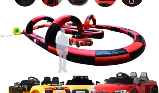 Battery Operated Children Toy Cars with Inflatable Racing Track