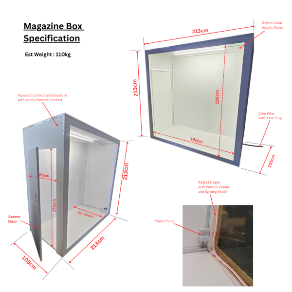 Magazine Box ( Photo Booth / Op, Wedding/ D&D / Gala / Chinese New Year Greeting / CNY, Gliz & Glamour, Interective Booth )
