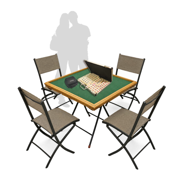 Mahjong Table Set/ Options ( Table & Foldable Chairs, Mahjong tiles, Cantonese, Chinese / Shanghai / Hong Kong traditional Game )