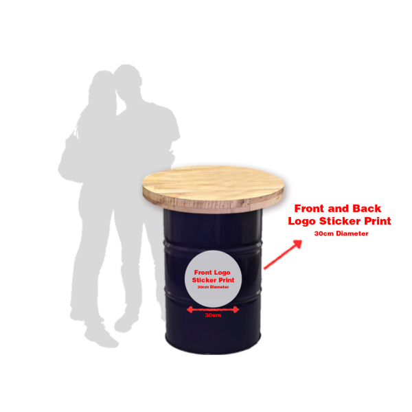 Metal Barrel with Table Top Metal Barrel with Table Top