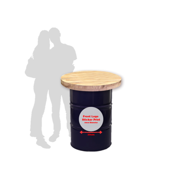 Metal Barrel with Table Top Metal Barrel with Table Top