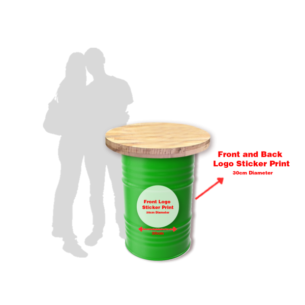 Metal Barrel with Table Top Metal Barrel with Table Top