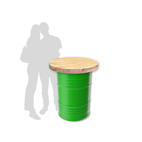 Metal Barrel with Table Top Metal Barrel with Table Top