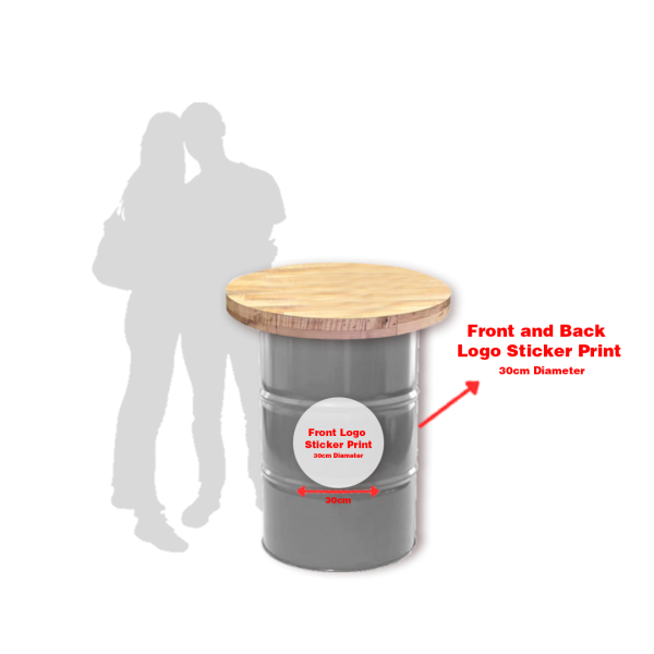 Metal Barrel with Table Top Metal Barrel with Table Top