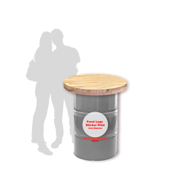 Metal Barrel with Table Top Metal Barrel with Table Top