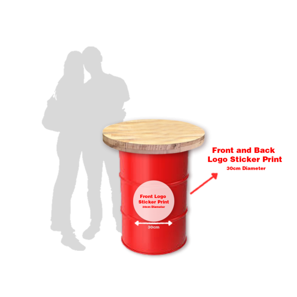 Metal Barrel with Table Top Metal Barrel with Table Top