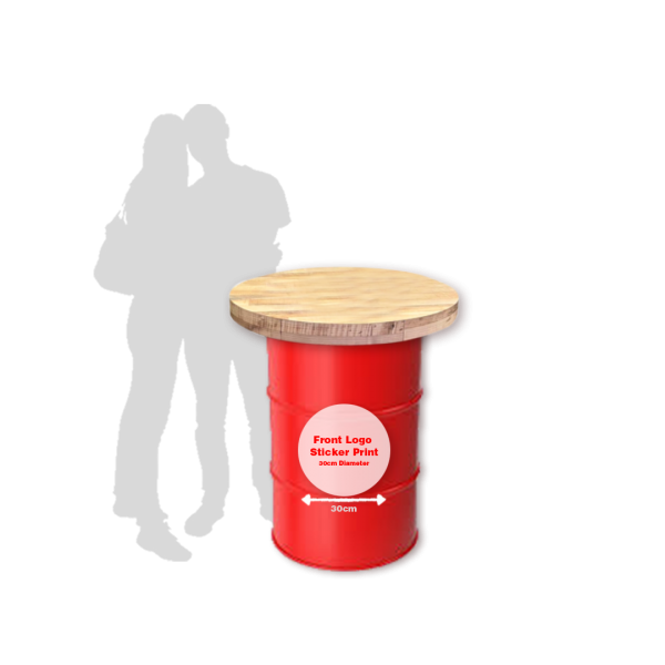 Metal Barrel with Table Top Metal Barrel with Table Top