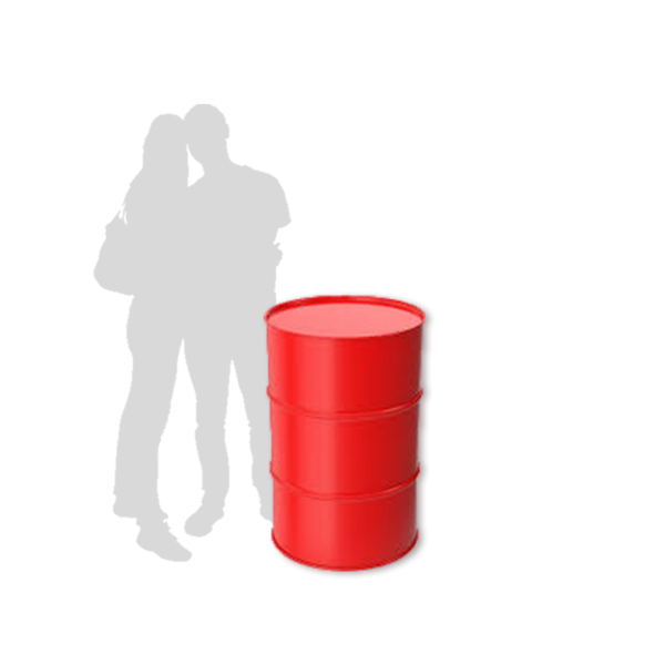 Metal Barrel with Table Top Metal Barrel with Table Top