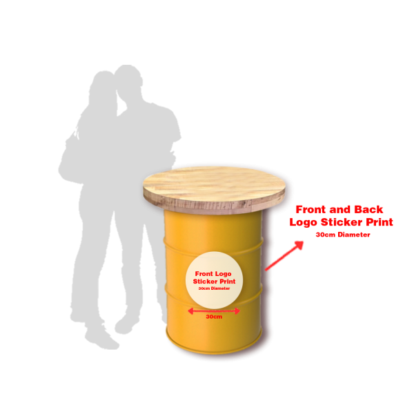 Metal Barrel with Table Top Metal Barrel with Table Top