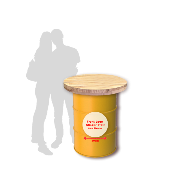 Metal Barrel with Table Top Metal Barrel with Table Top