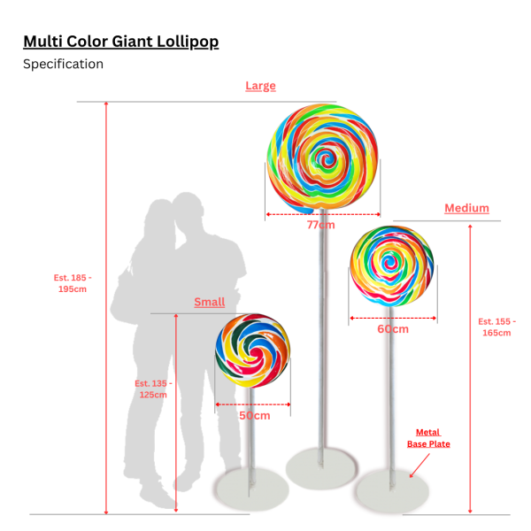 Multi color Giant Lollipop ( Colourful Candy , Sweet treat ,sugar rush,   )