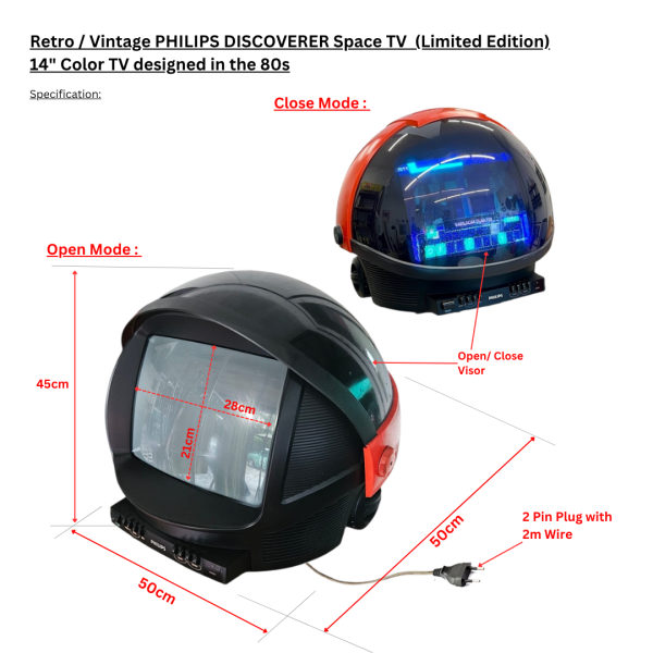 Retro / Vintage PHILIPS DISCOVERER 80s Space TV  (Limited Edition) 14