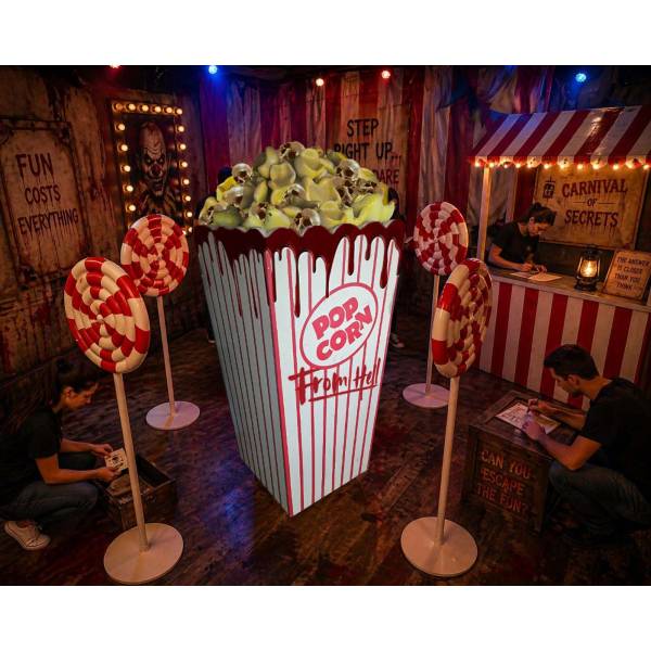 Giant Popcorn from Hell ( Halloween, Horror Movie, Fun Fair, Carnival, Scary, Creepy, Skull )