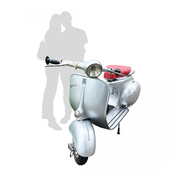 Silver Vespa 150 (Italy/ British / Classic/ Vintage Bike/ Scooter/ Motorbike / MODS/ VBB/ VBA )