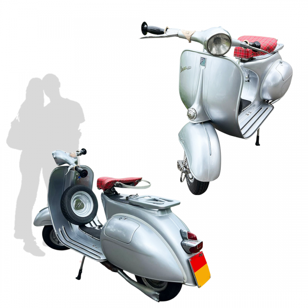 Silver Vespa 150 (Italy/ British / Classic/ Vintage Bike/ Scooter/ Motorbike / MODS/ VBB/ VBA )