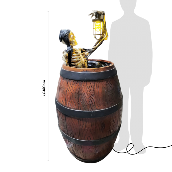 Scary Wine Barrel Skeleton ( Halloween / horror / Scary )