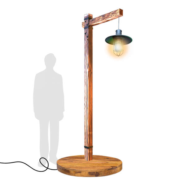 Wooden Pole with Hanging Lights (Self standing / Ballroom / DnD / Diner and Dance / Walkway / Lamp Post / Street Lamp / Garden / Whimsical / Barn / Farm / Pirate / Nautical)