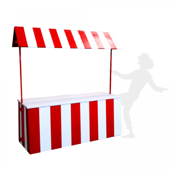 Red and White Stripe Booth (Kiosk/Cart)