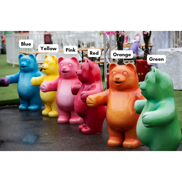 Colorful Gummy Bears (Set of 6) ( Sweet / Candy )