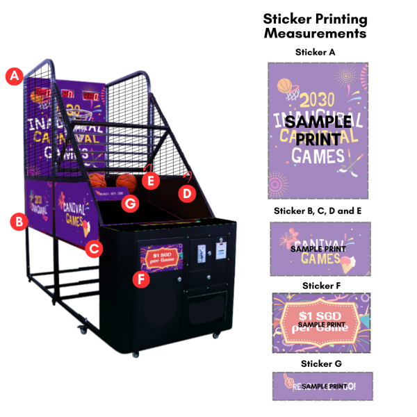 Basketball Arcade Machine ( Challenge, Game, Gaming, Retro, Vintage, Lounge, Carnival, Fun Fair, Children, Kids, Shooting )