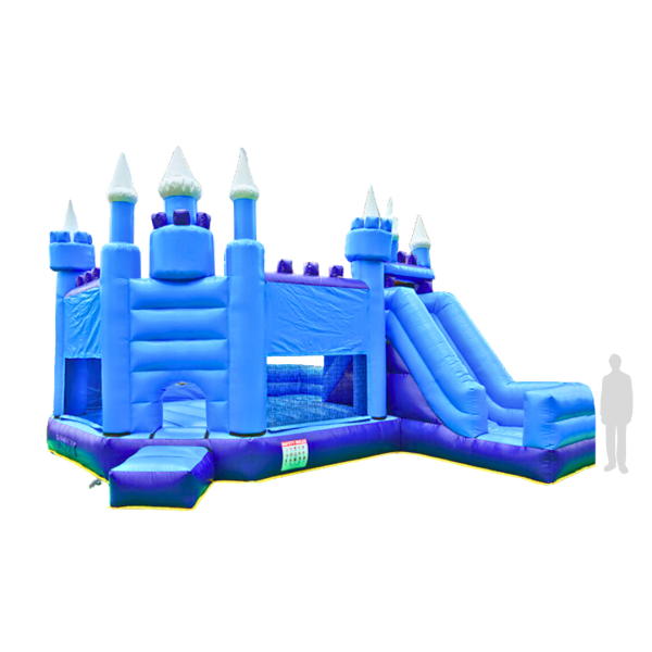 Frozen Castle Inflatable ( Bouncy House, Fun Fair, Carnival, Children, Kids, Blue, Princess, Fortress )