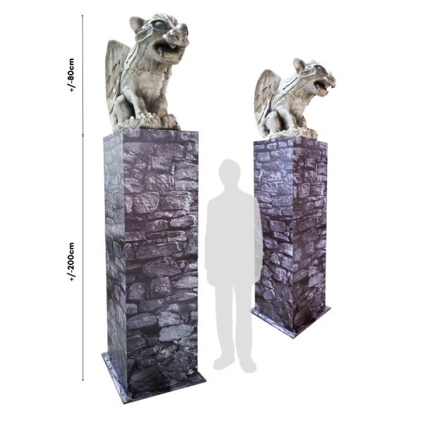 Gargoyle Pillars (Set of 2) ( Halloween )