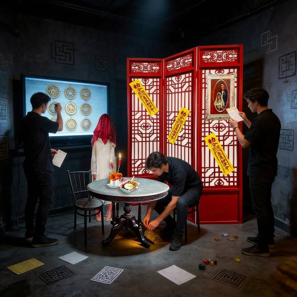 Ghost in White Dress & Oriental Chinese Ghost Bride Options ( Hell / Underworld/ Ghost Haunted Dining/ Halloween / Horror / Scary/ Annabel )