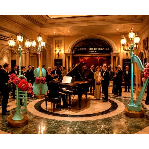 Classical Music Instrument Lamp Post Options/ Set ( Tiffany/ Trumpet / Trombone / Cello / Violin / Harp Lamp Post / Orchestra / Music Instrument/ Music Award / Classical )