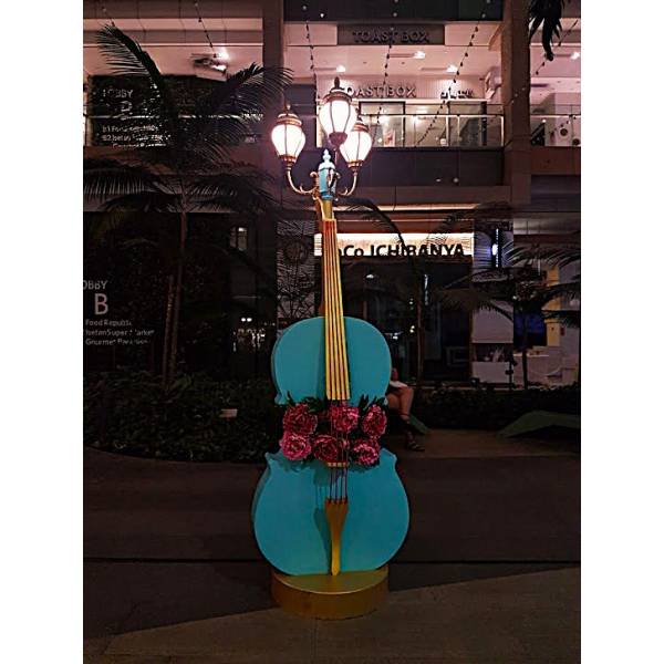 Classical Music Instrument Lamp Post Options/ Set ( Tiffany/ Trumpet / Trombone / Cello / Violin / Harp Lamp Post / Orchestra / Music Instrument/ Music Award / Classical )
