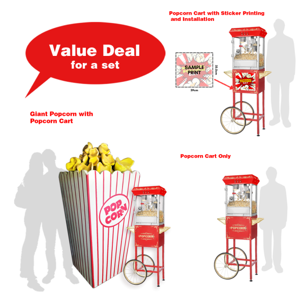 Customizable Popcorn Cart ( Carnival, Food, Kiosk, Cart, Setup, Kids )