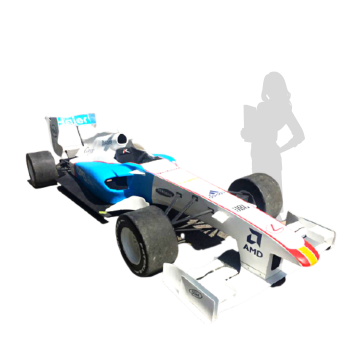 F1 Racing Car Prop (Blue & White)