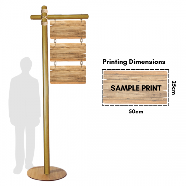 Wood Print Signposts ( Singnage Post, Sign Post, Campfire,  Nature, Outdoor, Garden, Wildlife, Jungle,  Forest,  Village,  Barn,  Farm,  Beach,  Dinosaur,  Direction Signage,  Stand, Pole )