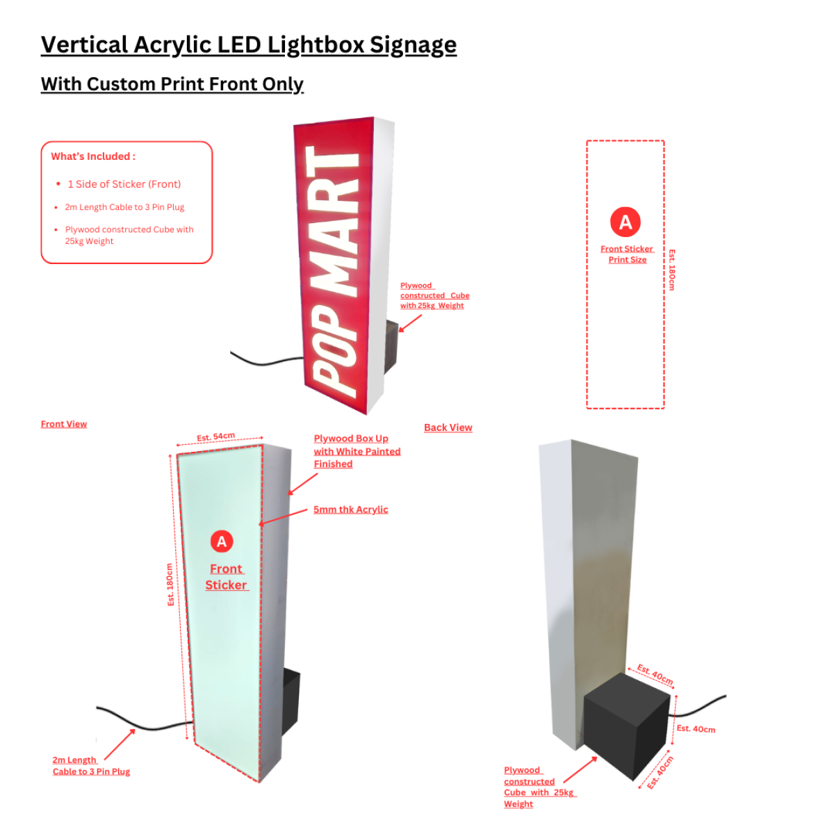 Advertising Lightbox with Custom Sticker Printing - SG's Largest Light ...