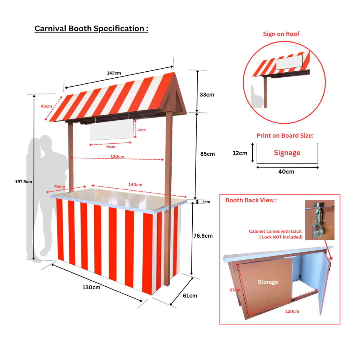 Carnival Booth with Pointed Roof (Classic, Old School, Wedding ...
