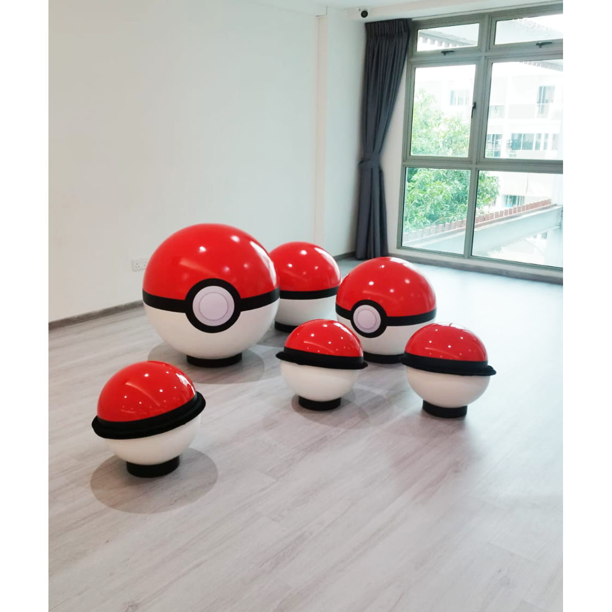 Large Ribbon Pokeball Giant Poke Balls - SG's Largest Pokemon Replica Pokeball Rental
