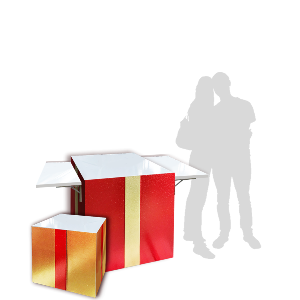 Gold Present Box Booth - SG's Largest Thematic Event Furniture and ...