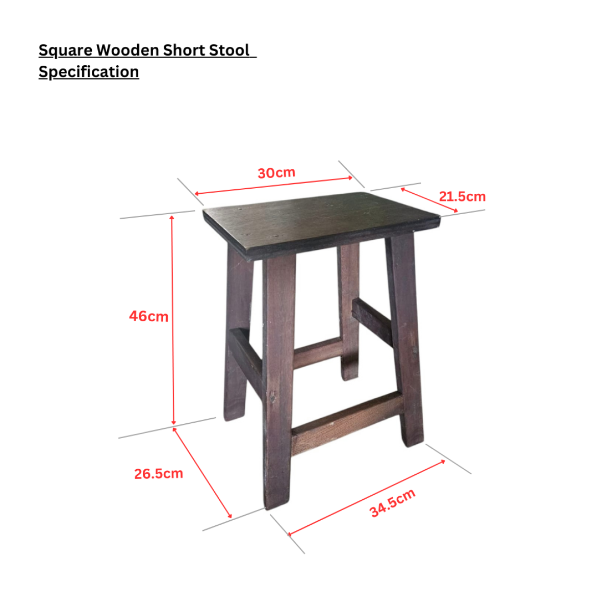 Homam Stool Rent Old Wooden Stools - SG's Largest Wooden Event Furniture Rental Platform