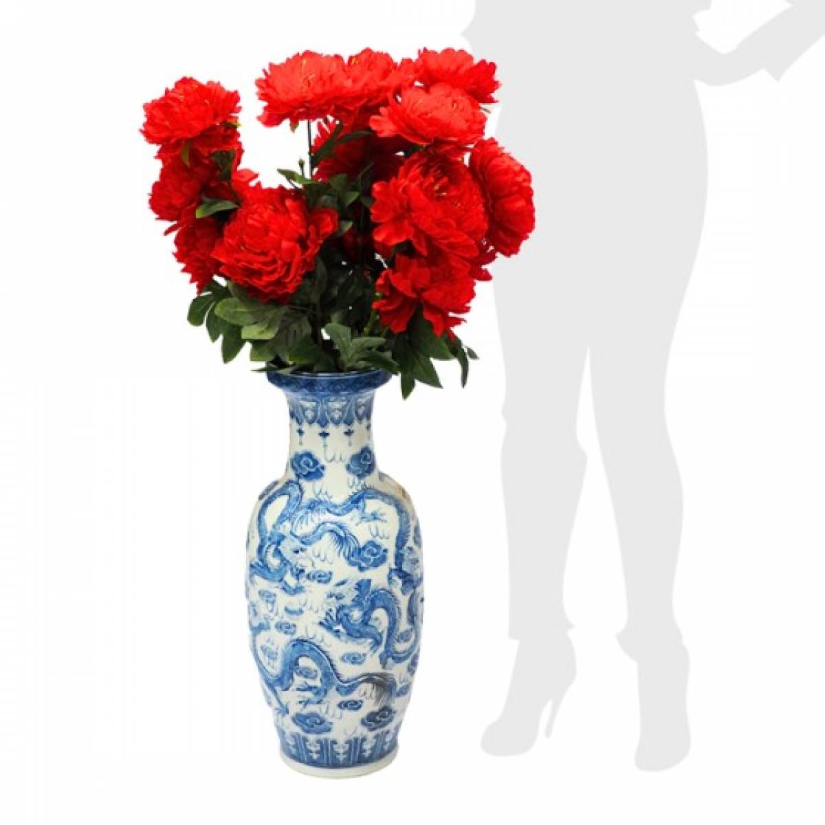 Antique Flower Vase fake plants and floral vase rental in SG