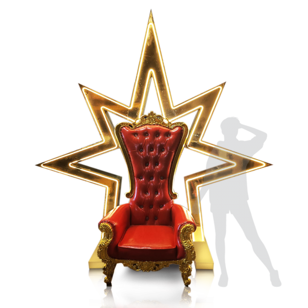 Throne Chair with Star Burst and Christmas Decor SG's Largest Photo