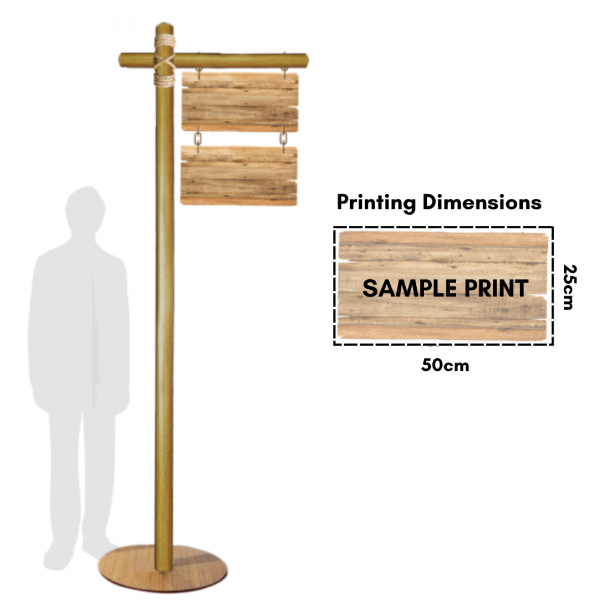 Wood Print Sign Posts - SG's Largest Event Venue Signage and Direction ...